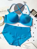 Factory Price Candy Color Comfortable Ladies Bra Set Underwear Set