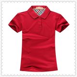 Promotional Best Quality Cheap Customized Logo Women Blank Yellow Cotton Polo T Shirt