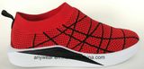 Fashion Sports Running Shoes Light EVA Flyknitting Fabric Footwear (817-061)