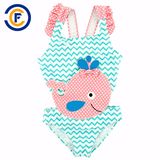 New Design Cartoon Print Girl Swimwear with Oeko-Tex