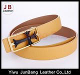 Fashion Men's Leather Belt with Cross Buckle