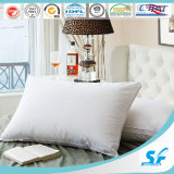 White Duck Down Feather Pillow/Health Pillow/Bolster Pillow/Siliconized Polyester Fiber Pillow