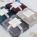 New Design 3D Embossed Pattern Flannel Fleece Bed Blanket