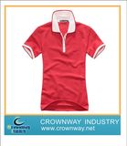 High Quality Polo Shirt with Striped Collar & Cuff & Placket (CW-WSPS-20)