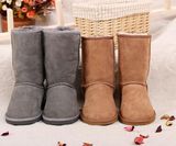 Classic MID Calf Winter Shoes Sheepskin Boots for Men and Women