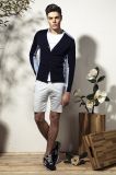 100%Cotton V-Neck Knit Men Cardigan Sweater with Pockets