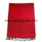 2018 Ladies Red Fashion Style Soft 100% Acrylic Jacquard Scarf