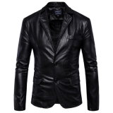 New PU Leather Suit for Man Fashion High Quality Wholesale