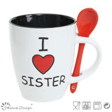 11oz Stoneware I Love Sister Coffee Mug with Spoon