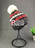 Newest Style Acrylic Cuffed Custom Acrylic Bobble Beanie Hat