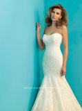 Sweetheart Lace Mermaid Bridal Dress Sweep Train Wedding Gown