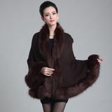 Lady Fashion Paisley Jacquard Acrylic Knitted Fur Winter Shawl (YKY4461)