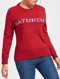 Hot Sale Saturday Sweater Pullover for Women Wholesale Red Color China
