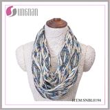 2016 Casual Women Quilting Pattern Polyester Infinity Scarf