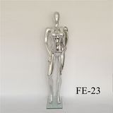 Chrome Sliver Plus Size Fat Sexy Female PP Plastic Model Mannequin