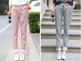 High Quality Flanging Lace Casual Linen Pants for Women