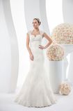 Custom Made Detachable Bolero Jacket Mermaid Lace Wedding Dress