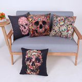 Digital Print Decorative Cushion/Pillow with Skulls Pattern (MX-95)