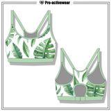 Customized High Quality Spandex Sublimation Dry Fit Sports Wear Bra