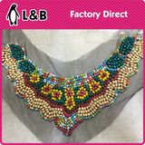 Garment Accessory Hand Made Wood Beaded Pallet Collar for Women Dress