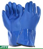 PVC Chemical Resistant Coldproof Safety Work Gloves with Fleece Linings