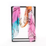 100% Stripe Silk Digital Print Scarf