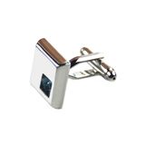High Quality Custom Metal Logo Men Business Rhinestone Cufflinks