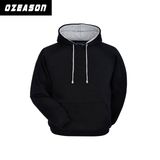 Free Design Wholesale High Quality Plain Pullover Custom Printing Black Hoodie