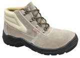 Cow Suede Leather Men Low Cut Safety Shoes in Steel Toe Cap