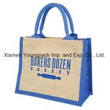 Fashion Promotional Gifts Custom Printed Burlap Handbag Hessian Wine Bag Conference Bag Reusable Grocery Shopper Carrier Bag Shopping Carry Tote Jute Bags