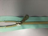 Nylon Zipper with Metal Effect Shiny-Light Gold