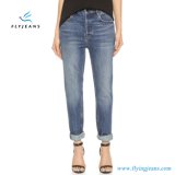 Fashion Contracted Straight Ladies Boyfriend Light Blue Denim Jeans by Fly Jeans