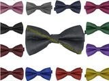 Men Silver Evening Dress Jacquard Monochromatic Bow Ties Wholesale