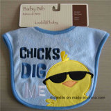 Wholesale 100% Soft Embroidered Animal Design Baby Bib