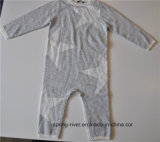 Round Neck Patterned Babies Knit Sweater Jumpsuit