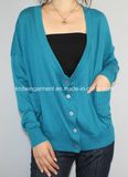 Women Knitted V Neck Fashion Clothes (12AW-075)