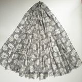 2017 Fashion Customized Printed Viscose Shawl with Flourish Design (HW20)