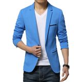 New Arrival Blazer Men Cotton Soild Suit Jacket Slim Fit Blazer