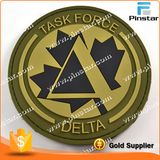 Round Shape Canada Leaf Task Force Soft PVC Hook & Loop Patch