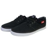 Plain Black Corduroy/Breathable Leather Fabric Rubber Casual Vulcanized Canvas Shoes