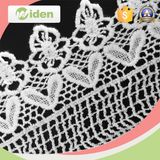 Dyeable Garment Accessories Grid Pattern Fabric Chemical Lace