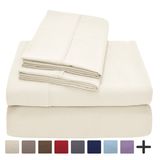 4 Piece Brushed Microfiber 1800 Bedding Bed Sheet Set