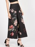 New Designs Women Sexy Print Zip Side Wide Leg Pants Wholesale