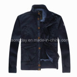 Black 100% Cotton Men's Casual Jacket (R57185DC01M)