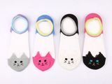 Fashion Animal Face Cotton Boat Sock