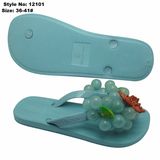 Girls Women EVA Flip Flop Slippers with Bead Decoration