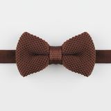 Coffee Knit Bow Tie
