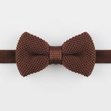 Coffee Knit Bow Tie