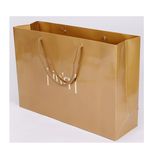 Gold Paper Shopping Packaging Bag for Packing Garment