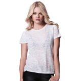 100% Polyester Dry Fit Women Sport Plain T-Shirts